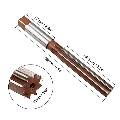 Uxcell A18091400UX0328 Hand Reamer 5/8 Inch High Speed Steel H7 8 Straight Flutes Hand Milling Cutter Tool thumb #1