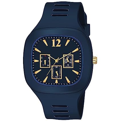 Tymor Stylish Square Shape Analog Dial Sport Miller Mens Watch (Blue) (B0CB4NN584) Amazon Price History, Amazon Price Tracker
