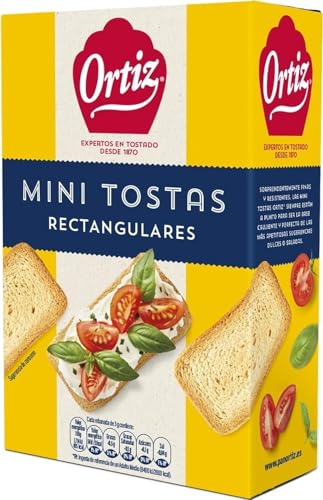 Ortiz - Mini Tostas Rectangulares de Pan Tostado Extra Crujientes, 100 g