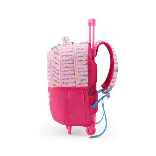 Image of American Tourister Sway | 32.57 Ltrs | 3 Compartments | Bottle Pocket | Ergonomic Padded Back Panel & Shoulder Straps | 360 Spinner Wheels | School Backpack for Boys & Girls | Buddy Pink