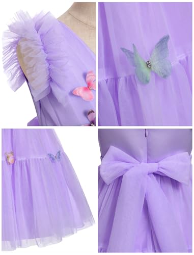 IDOPIP Toddler Baby Girls Butterfly Tutu Dress Ruffle Tulle Kids Princess Flower Girl Wedding Pageant Birthday Party Dresses3