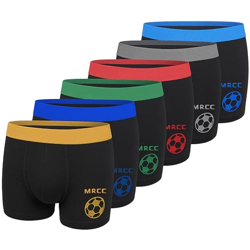 MRCC 6er Pack Jungen Boxer Shorts Briefs Boxershorts Unterwäsche Unterhosen Mikrofaser Retro Pants Schlüpfer 10010 (DE/NL/SE/PL, Alter, 8 Jahre, 10 Jahre, Regular, 6er Pack Modell 2)