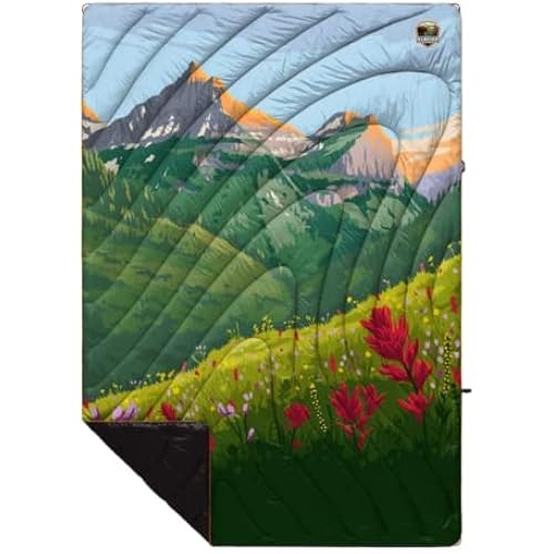 Rumpl Original Puffy National Park Blanket for Camping and Outdoors, Glacier - V1