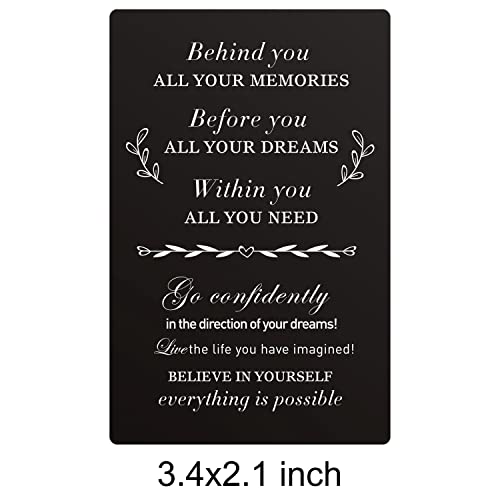 Inspirational Card Engraved Wallet Insert - Motivational Metal Wallet Card Present Christmas Birthday Gift Mini Love Note - Positive Gifts for Women Men Friends2