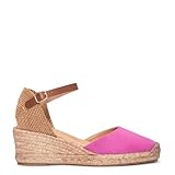 miMaO Cuñas de esparto piel de ante mujer FUCSIA, EU 40