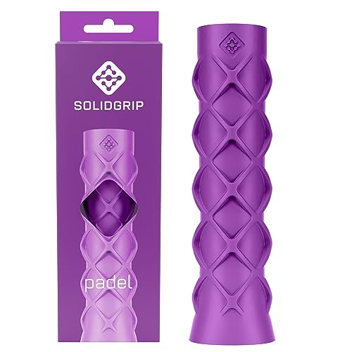 SolidGrip Padel Grip - Padel Racket Hand Grip for Handle - Better Grip, Shock Reduction, More Control - Padel Accessories Silicone Grip - Works with Any Overgrip