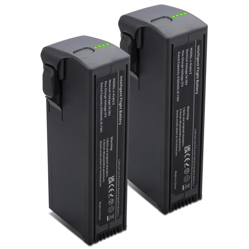SUGUBU 2-Pack Avata2 Intelligent Flight Replacement Battery Compatible with DJI Avata 2 Drone Upgraded Rechargeable Battery with 2150mAh 14.76V Providing Up to 23 Minutes of Maximum Flight Time