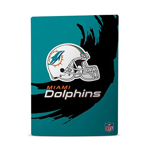 Plaque Frontale Autocollant PS5 Disc Miami Dolphins Vinyle Peau Gaming Head Case Designs - 2