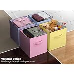 Sorbus 8-Pack Storage Cubes, Collapsible Fabric Baskets (11", Pastel) - Image 6