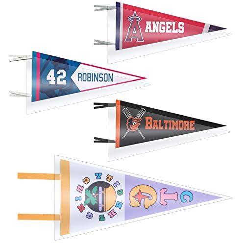 WANGDEFA 10 Pieces Soft Pennant Sleeve Bag Pennant Sleeve Protector Display for pennants 2 Mil Polyethylene Case Holder 12.75x31.5 Protector