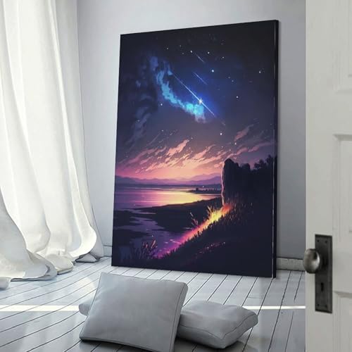 Affiche d'art sur toile galaxie animée pour raviver un mur vide moderne 30x45