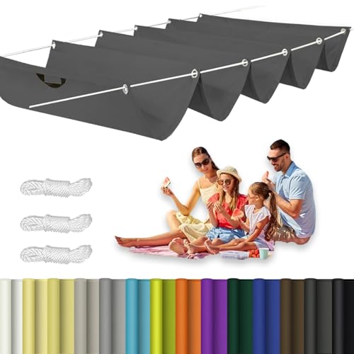 Voile d'ombrage pour jardins et gazebo bâche solaire gris foncé