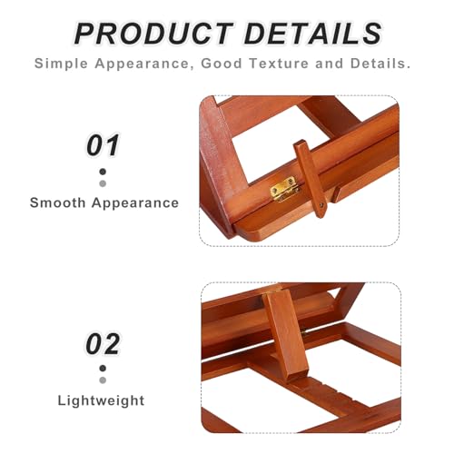 Support de Bible Gatuida en bois réglable pour lire les mains libres sur table - 3