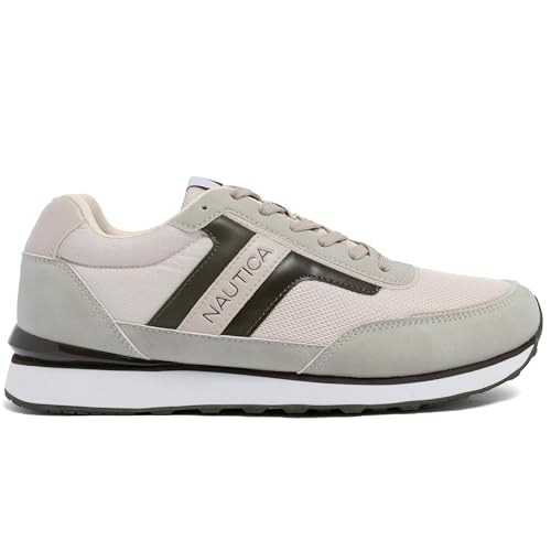 Image of Nautica Men's Lace-Up Sneakers - Casual, Stylish, and Comfortable for Walking