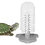 Turtle Brush with Suction Cup for Tank, Three High Suction Power Suction Cup Turtle Shell Cleaning Brush, White