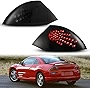 Nixon Offroad Tail Lights for Mitsubishi Eclipse 2000 2001 2002 2003 2004 2005 Tail Lamps LED Rear Lights Car Rear Lamps Assembly Replacement 1Pair (Matte Black Housing / Smoke Lens)