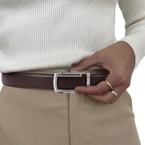 Image of HAMMONDS FLYCATCHER Genuine Leather Belt for Men - Perfect for Formal and Casual Wear - Adjustable Waistband up to 46 Inches - Autolock Belt for Formal and Casual Wear