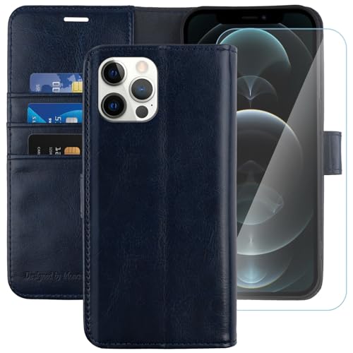 MONASAY Coque iPhone 11 Pro Max, Etui iPhone 11 Pro Max, Housse Portefeuille Etui en Cuir PU Antichoc Flip Case [Fonction Support] avec Fentes pour Cartes (6,5 Pouces), Bleu