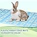 Haull 16 Pcs Plastic Rabbit Cage Mat, Small Animal Feet Pad Resting Pads for PET Hamster Rat Chinchilla Guinea Pig, Bunny Cage Mat 13.3 x 9.6 Inch(Pink, Blue, White)