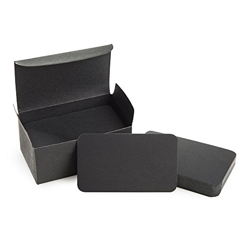 Blank Black Cardboard Paper Message Card Business Cards Word Card DIY Tag Gift Card About 100pcs