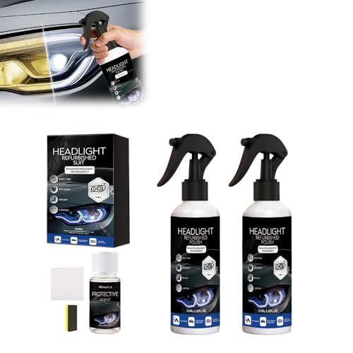 ANYSENT Car Headlight Restoration Kit,Yellowing Remover & Ceramic Coating for All Vehicle Types,Multifunctional Automotive Headlamp Cleaner and Restorer Kit