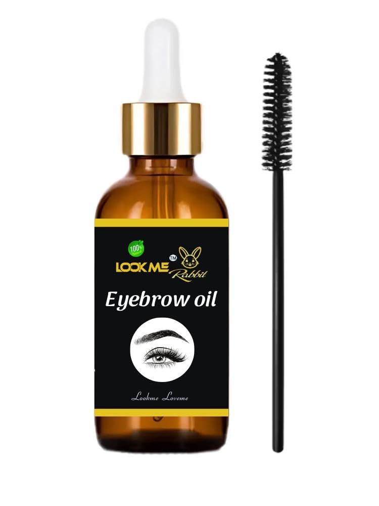 LOOK ME RABBIT Eyebrow & Eyelash Growth Serum Oil with Applicator Brush, Organic Brow Lash Enhancer, 1 Pack (10ml)-image-16
