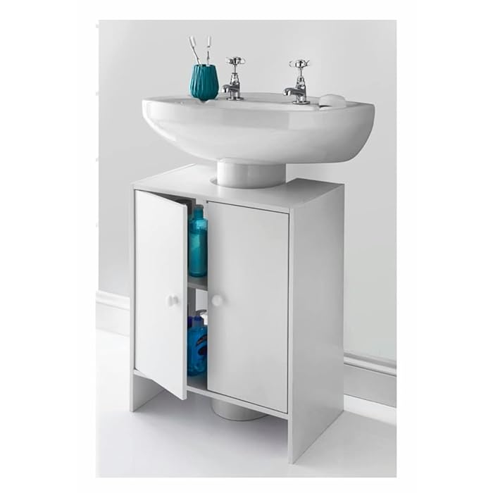 Buy UK HOME BARGAINS Modern White Under Sink Bathroom Storage