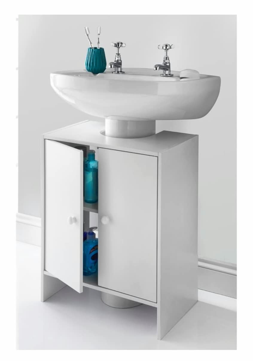 Buy UK HOME BARGAINS Modern White Under Sink Bathroom Storage