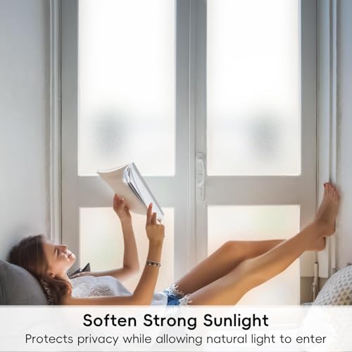 DIFIT Window Film Privacy Frosted Window Film Self Adhesive Opaque Privacy Film for Glass Windows Anti UV Removable No Glue Static Cling Window Frosting Film for Home Office Bathroom, 90 x 200 cm - Cosy Home Interiors DIFIT Window Film Privacy Frosted Window Film Self Adhesive Opaque Privacy Film for Glass Windows Anti UV Removable No Glue Static Cling Window Frosting Film for Home Office Bathroom, 90 x 200 cm - Image 4