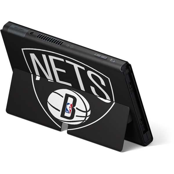 Skinit Decal Gaming Skin Compatible with Nintendo Switch OLED (2021) - Officially Licensed NBA Brooklyn Nets Large Logo Design