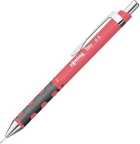 Rotring Tikky portaminas en tonos pastel | HB de 0,5 mm | Rosa de té | con agarr