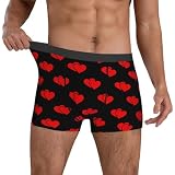 FUIPET Valentines Gifts for Men Heart Boxers Briefs & Socks Set for Valentines Day Gifts for Him Husband Boyfriend, Valentine Underwear - Small