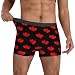FUIPET Valentines Gifts for Men Heart Boxers Briefs & Socks Set for Valentines Day Gifts for Him Husband Boyfriend, Valentine Underwear - Small