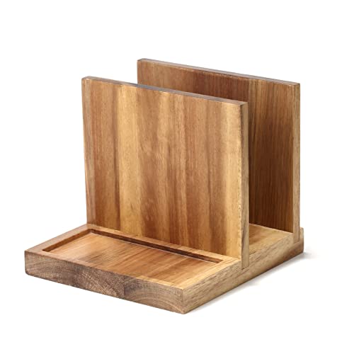 EVERBBKING Napkin salt pepper holder Wooden Napkin Holder for Salt and Pepper Shakers Caddy,Suitable for Kitchen, Restaurant, Bar, Office, Parties, Home Décor by EVERBBKING - Used condition - US$15.33
