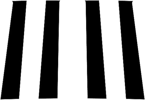 Rvinyl Moldura de poste de pilar compatible con Ram 1500 2011-2018 (tripulaciónQuadExtended), color negro mate