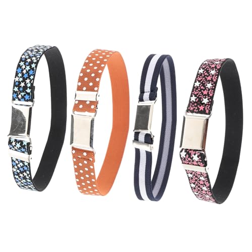 4 pcs Elastic Waist Belts Stretchy Belts for Boys Comfortable Lightweight Waistband for Jeans Skirts Casual Pants Gift