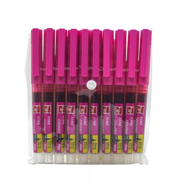 Image of MSGH Figo Fine Roller Pen (pink pen (pack of 10))