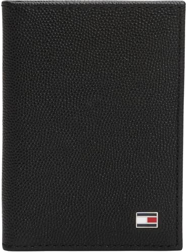 Tommy Hilfiger Portefeuille Homme Bifold avec Logo, Noir (Black), Taille Unique