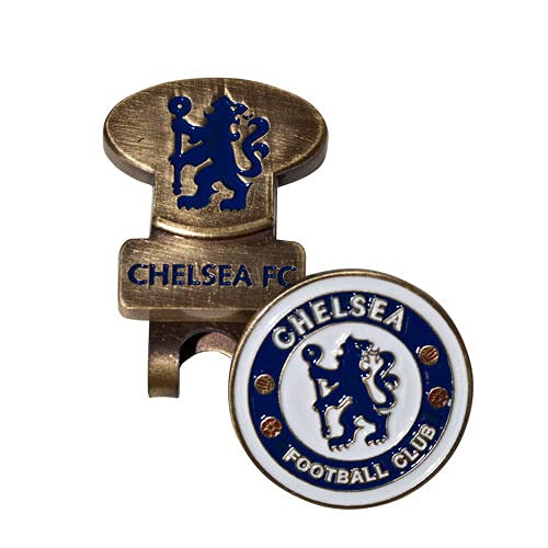 Chelsea Fc Double Sided Golf Ball Marker With Engraved Magnetic Cap Clip