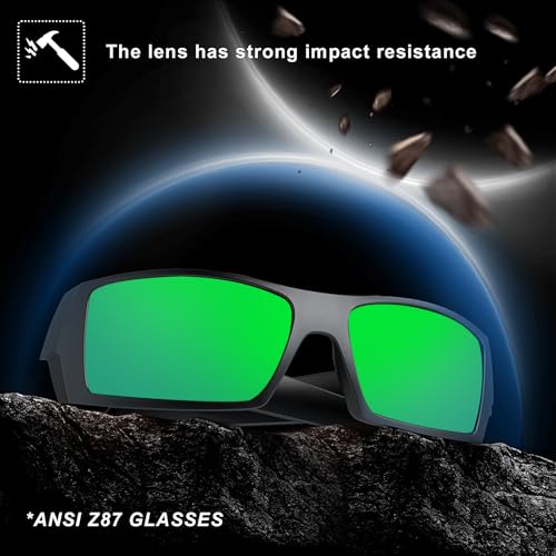 Image of WISTON Z87 Sunglasses Wrap Around Sunglasses for Men Rectangular Safety Glasses UV400 for Sport Working 8231