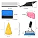 EHDIS Vinyl Wrap Tool Window Tint Kit 7 Pieces Vehicle Tinting Tools Car Glass Protective Film Wrapping Installation Set Included Vinyl Scraper, Window Rubber Squeegee,Cutting Knife with Blades