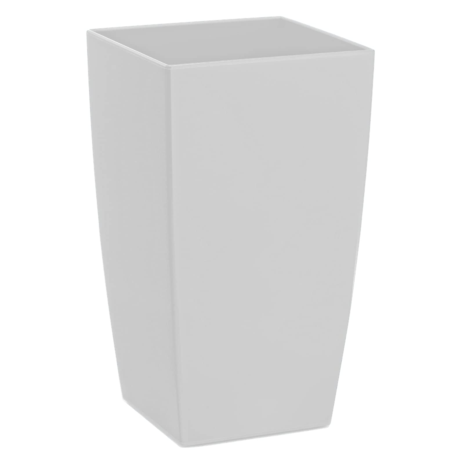 ECOMACETAS FLOWERPOT STORE Maceta de Colores de Plástico. Alargada Rectangular Decorativa 26 cm De Alto (Blanco Snow, 1)