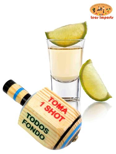 Toma Todo Party Drinking Game Wood Pirinola Spinning Top (1 Pack)