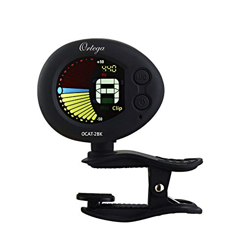 Ortega Guitars Clip On Tuner und Metronom – für Gitarre – Schwarz (OCAT-2BK)