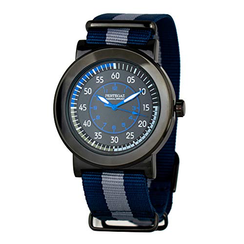 Pertegaz Reloj Analógico para Hombres de Cuarzo con Correa en Nylon PDS-022-A