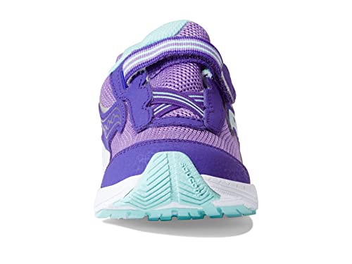 Saucony Ride 10 Jr Sneaker, Purple, 5 Wide US Unisex Little_Kid4