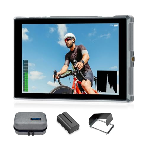 FEELWORLD FW759 PRO 7 Inch 400nit HD Touchscreen Camera DSLR Field Monitor 1280x800 with F550 2200mAh Battery Sunshade and Bag, 4K HDMI in Out Waveform Monitoring for Videographers Content Creators