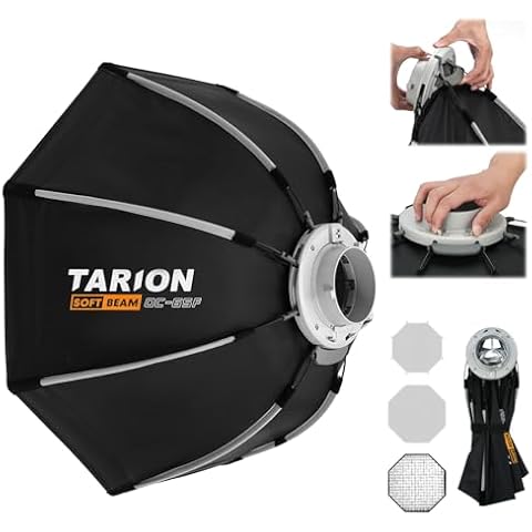 TARION 65cm Octabox Softbox with Honeycomb Grid Cover