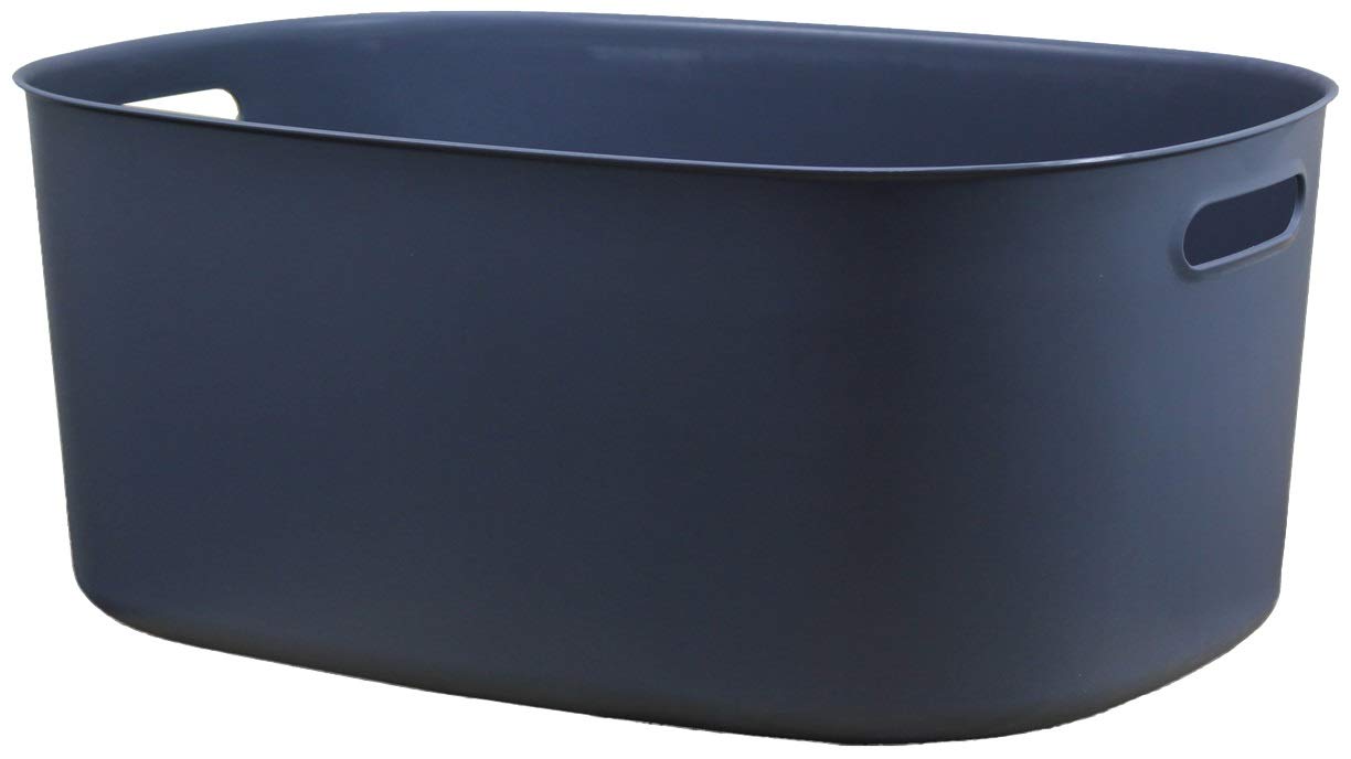 Muddy Hands Plastic Storage Box Home Kitchen Bedroom Bathroom Office Stackable Basket Container (4, 12 Litre Anthracite)