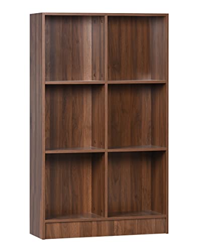 Image of DeckUp Meritus-L 3-Shelf Engineered Wood Book Shelf and Display Unit (Walnut, Matte Finish)